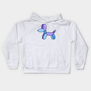 Blue and Purple Balloon Dog Kids Hoodie